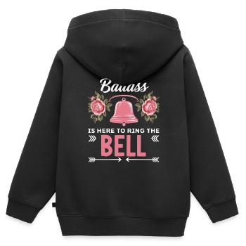Brustkrebs-Bewusstseinsmonat Pink Ribbon Chemo - Kinder Premium Organic Zip Hoodie - Schwarz - Hinten - AI Model Kid Male (0cm)