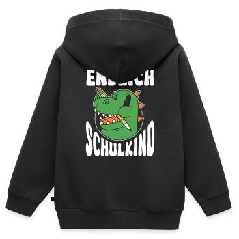 School 1. Grade - Kinder Premium Organic Zip Hoodie - Schwarz - Hinten - AI Model Kid Male (0cm)