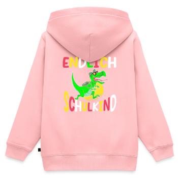 School 1. Grade - Kinder Premium Organic Zip Hoodie - Rosa - Hinten - AI Model Kid Female (0cm)