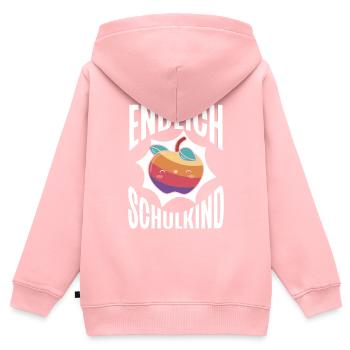 School 1. Grade - Kinder Premium Organic Zip Hoodie - Rosa - Hinten - AI Model Kid Female (0cm)