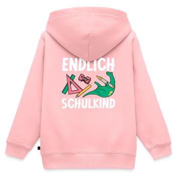 School 1. Grade - Kinder Premium Organic Zip Hoodie - Rosa - Hinten - AI Model Kid Female (0cm)