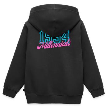 1994 Millennials Retro Datum Design - Kinder Premium Organic Zip Hoodie - Schwarz - Hinten - AI Model Kid Male (0cm)