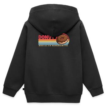 Donut mehr als ein Nahrungsmittel Doughnut Maker - Kinder Premium Organic Zip Hoodie - Schwarz - Hinten - AI Model Kid Male (0cm)