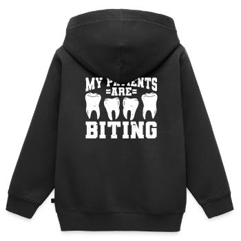 Dentist Dental - Kinder Premium Organic Zip Hoodie - Schwarz - Hinten - AI Model Kid Male (0cm)