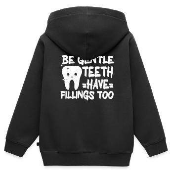 Dentist Dental - Kinder Premium Organic Zip Hoodie - Schwarz - Hinten - AI Model Kid Male (0cm)