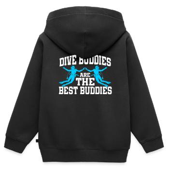 Scuba Diving Diver - Kinder Premium Organic Zip Hoodie - Schwarz - Hinten - AI Model Kid Male (0cm)