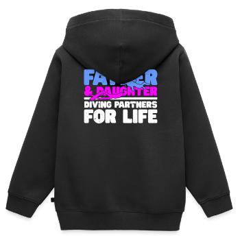 Scuba Diving Diver - Kinder Premium Organic Zip Hoodie - Schwarz - Hinten - AI Model Kid Male (0cm)