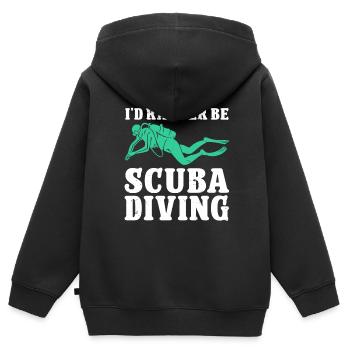 Scuba Diving Diver - Kinder Premium Organic Zip Hoodie - Schwarz - Hinten - AI Model Kid Male (0cm)