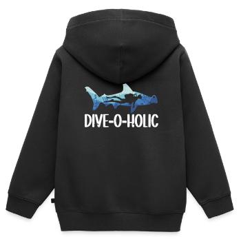 Scuba Diving Diver - Kinder Premium Organic Zip Hoodie - Schwarz - Hinten - AI Model Kid Male (0cm)