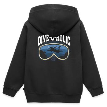 Scuba Diving Diver - Kinder Premium Organic Zip Hoodie - Schwarz - Hinten - AI Model Kid Male (0cm)