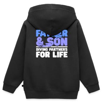 Scuba Diving Diver - Kinder Premium Organic Zip Hoodie - Schwarz - Hinten - AI Model Kid Male (0cm)