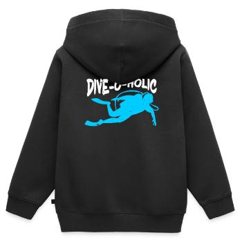 Scuba Diving Diver - Kinder Premium Organic Zip Hoodie - Schwarz - Hinten - AI Model Kid Male (0cm)