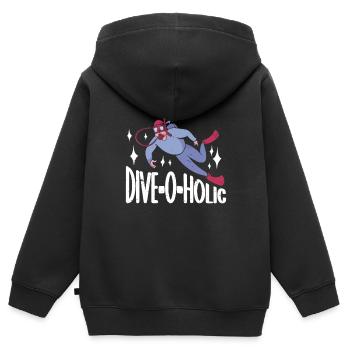 Scuba Diving Diver - Kinder Premium Organic Zip Hoodie - Schwarz - Hinten - AI Model Kid Male (0cm)