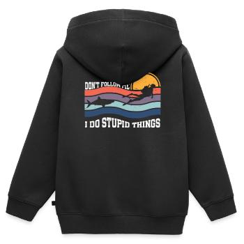 Scuba Diving Diver - Kinder Premium Organic Zip Hoodie - Schwarz - Hinten - AI Model Kid Male (0cm)