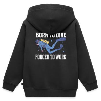 Scuba Diving Diver - Kinder Premium Organic Zip Hoodie - Schwarz - Hinten - AI Model Kid Male (0cm)