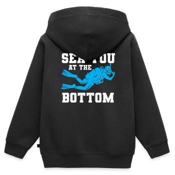 Scuba Diving Diver - Kinder Premium Organic Zip Hoodie - Schwarz - Hinten - AI Model Kid Male (0cm)