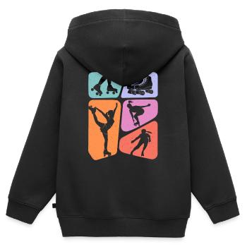 Patins à roulettes Patinage à roulettes Filles - Sweat Premium à capuche zippé enfant bio - noir - Dos - AI Model Kid Male (0cm)