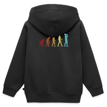 Mundharmonika Evolution Harmonizistische Maultrommel - Kinder Premium Organic Zip Hoodie - Schwarz - Hinten - AI Model Kid Male (0cm)