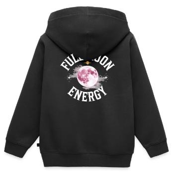 Kosmische Energie Lebensenergie Universelle Kraft - Kinder Premium Organic Zip Hoodie - Schwarz - Hinten - AI Model Kid Male (0cm)