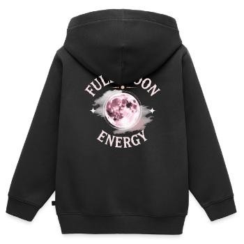 Kosmische Energie Lebensenergie Universelle Kraft - Kinder Premium Organic Zip Hoodie - Schwarz - Hinten - AI Model Kid Male (0cm)