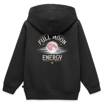 Kosmische Energie Lebensenergie Universelle Kraft - Kinder Premium Organic Zip Hoodie - Schwarz - Hinten - AI Model Kid Male (0cm)