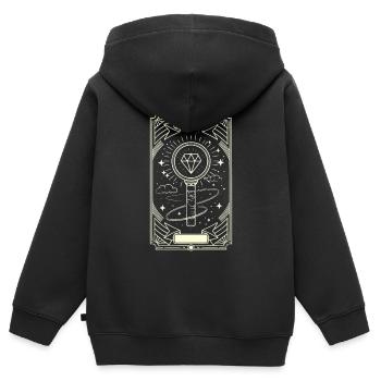 K-Pop Musique pop coréenne Corée du Sud Kpop Lightstick - Sweat Premium à capuche zippé enfant bio - noir - Dos - AI Model Kid Male (0cm)
