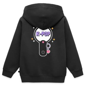 K-Pop Musique pop coréenne Corée du Sud Kpop Lightstick - Sweat Premium à capuche zippé enfant bio - noir - Dos - AI Model Kid Male (0cm)