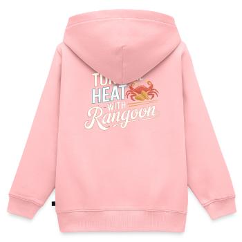 Krabben Rangun Liebhaber Amerikanisch Chinesisch Meeresfrüchte - Kinder Premium Organic Zip Hoodie - Rosa - Hinten - AI Model Kid Female (0cm)