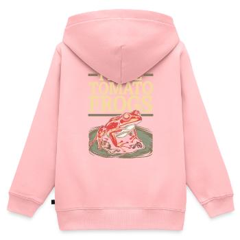 Tomato Frog Lover Animal Amphibian Froggy Toad - Kids Premium Organic Zip-up Hoodie - rose - Back - AI Model Kid Female (0cm)
