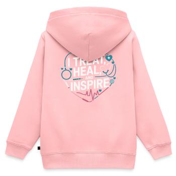 Physician Assistant Profession Medical Medicine - Kids Premium Organic Zip-up Hoodie - rose - Back - AI Model Kid Female (0cm)