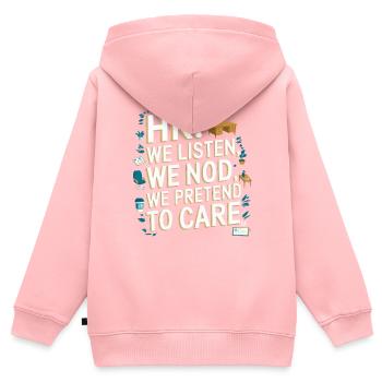 HR Manager Human Resource Employee Workplace Drama - Kids Premium Organic Zip-up Hoodie - rose - Back - AI Model Kid Female (0cm)