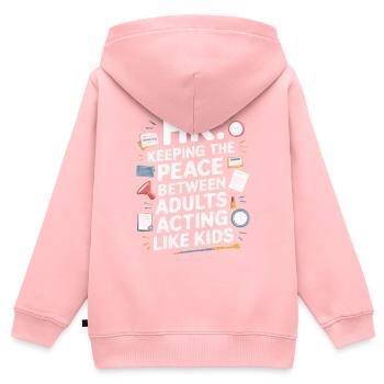 HR Manager Human Resource Employee Workplace Drama - Kids Premium Organic Zip-up Hoodie - rose - Back - AI Model Kid Female (0cm)