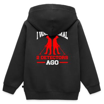 Metal Detectorist Metal Detecting - Kinder Premium Organic Zip Hoodie - Schwarz - Hinten - AI Model Kid Male (0cm)