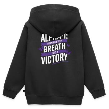 Trouble de la conscience du déficit en alpha-1 antitrypsine - Sweat Premium à capuche zippé enfant bio - noir - Dos - AI Model Kid Male (0cm)