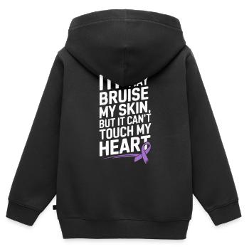 Sensibilisation au PTI Thrombocytopénie immunitaire Plaquettes - Sweat Premium à capuche zippé enfant bio - noir - Dos - AI Model Kid Male (0cm)