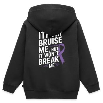 Sensibilisation au PTI Thrombocytopénie immunitaire Plaquettes - Sweat Premium à capuche zippé enfant bio - noir - Dos - AI Model Kid Male (0cm)
