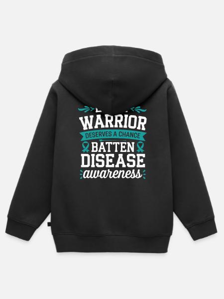 Batten Disease Awareness Krankheitsstörung - Kinder Premium Organic Zip Hoodie - Schwarz