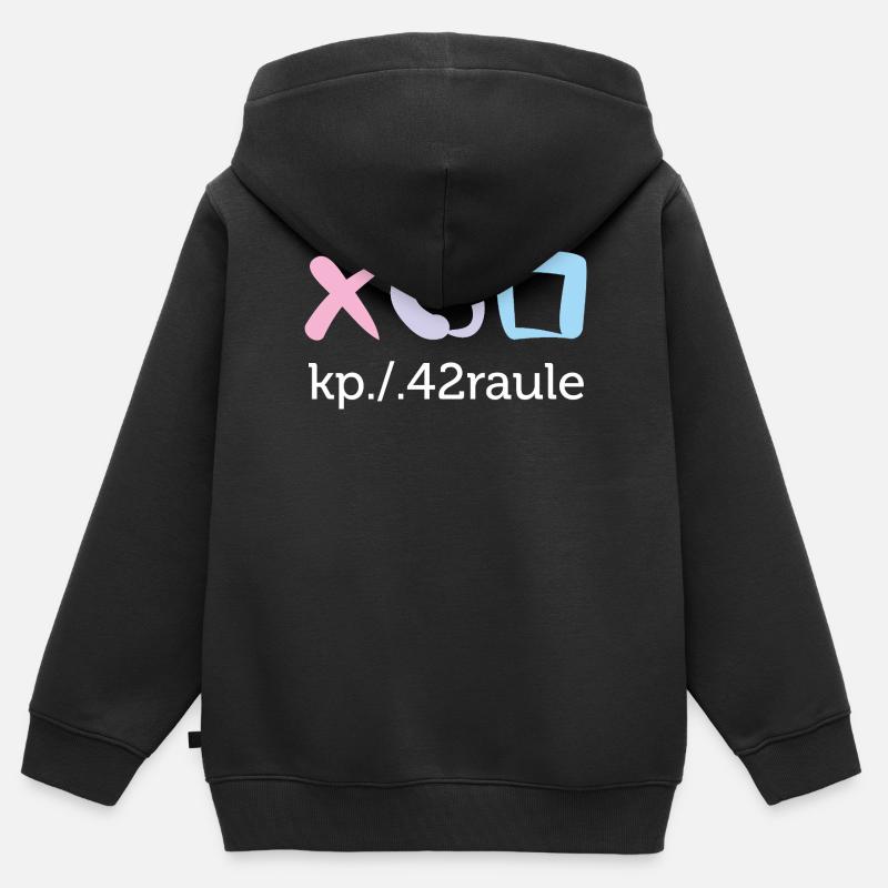 Raule - Sweat Premium à capuche zippé enfant bio - noir