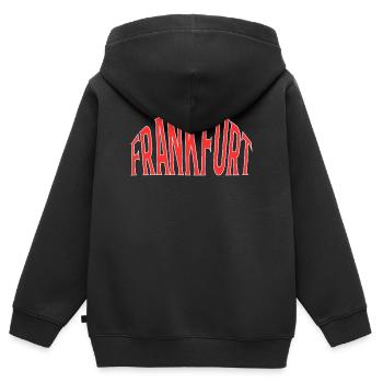Francfort - Sweat Premium à capuche zippé enfant bio - noir - Dos - AI Model Kid Male (0cm)