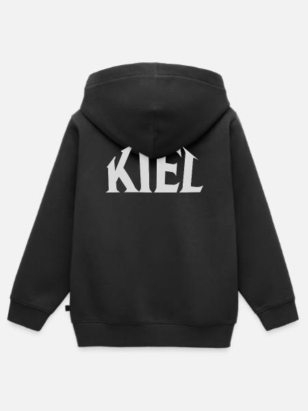 Kiel - Kinder Premium Organic Zip Hoodie - Schwarz