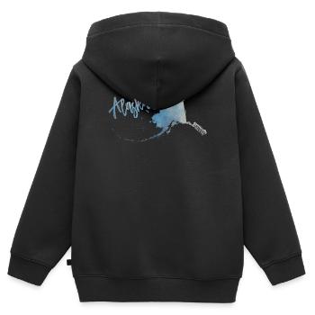 Alaska - Kinder Premium Organic Zip Hoodie - Schwarz - Hinten - AI Model Kid Male (0cm)