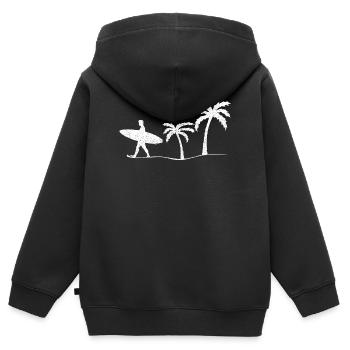 Surfer Surfen - Kinder Premium Organic Zip Hoodie - Schwarz - Hinten - AI Model Kid Male (0cm)