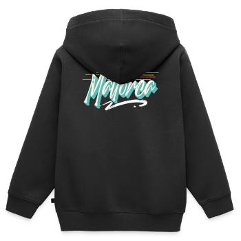 Majorque - Sweat Premium à capuche zippé enfant bio - noir - Dos - AI Model Kid Male (0cm)