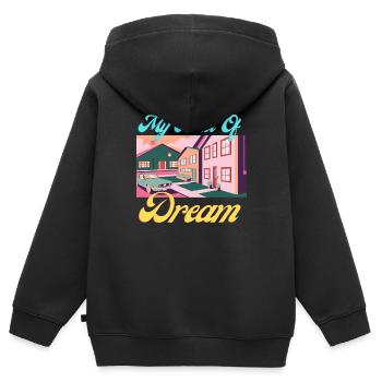 My Kind of Dream - Kinder Premium Organic Zip Hoodie - Schwarz - Hinten - AI Model Kid Male (0cm)