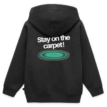 Restez sur le tapis - Sweat Premium à capuche zippé enfant bio - noir - Dos - AI Model Kid Male (0cm)