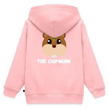 The Chipmunk - Kids Premium Organic Zip-up Hoodie - rose - Back - AI Model Kid Female (0cm)