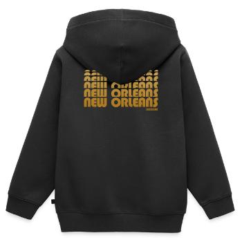 Nouvelle-Orléans Louisiane - Sweat Premium à capuche zippé enfant bio - noir - Dos - AI Model Kid Male (0cm)