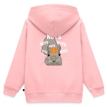 Nuts Brain Fuchshörnchen Grauhörnchen Squirrel - Kinder Premium Organic Zip Hoodie - Rosa - Hinten - AI Model Kid Female (0cm)