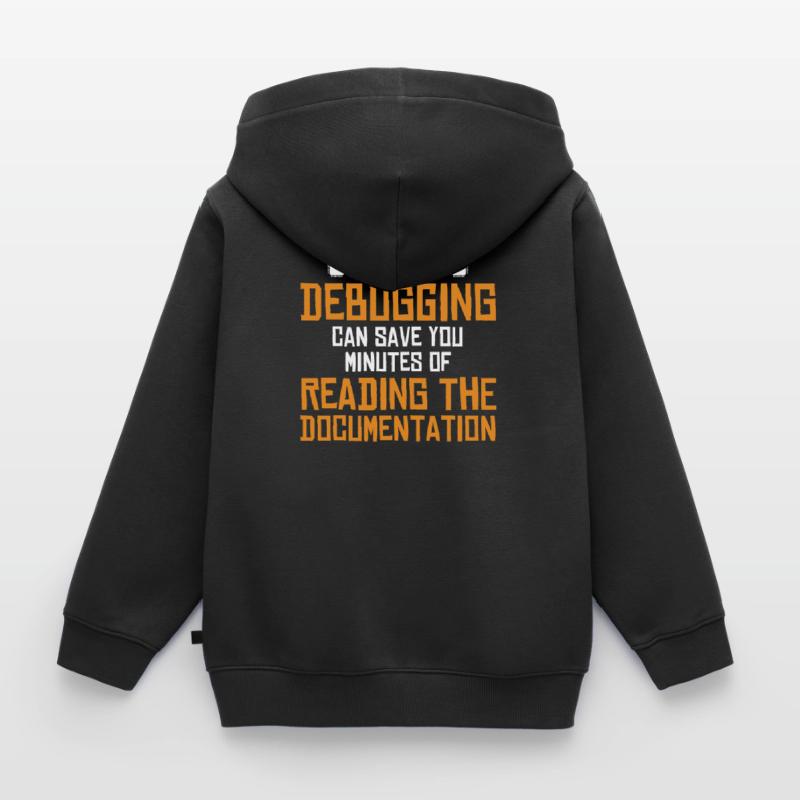 Hours Of Debugging Softwareingenieur Developer Kinder Premium Organic Zip Hoodie