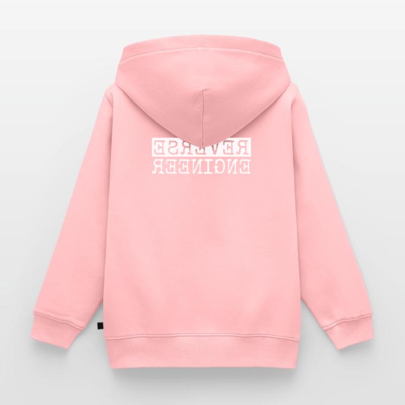 Reverse Engineer Softwareingenieur Developer Kinder Premium Organic Zip Hoodie